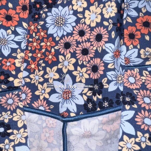 Offline by Aerie Real Me 7/8 Legging Hi-Rise Floral Size L - Picture 3 of 4